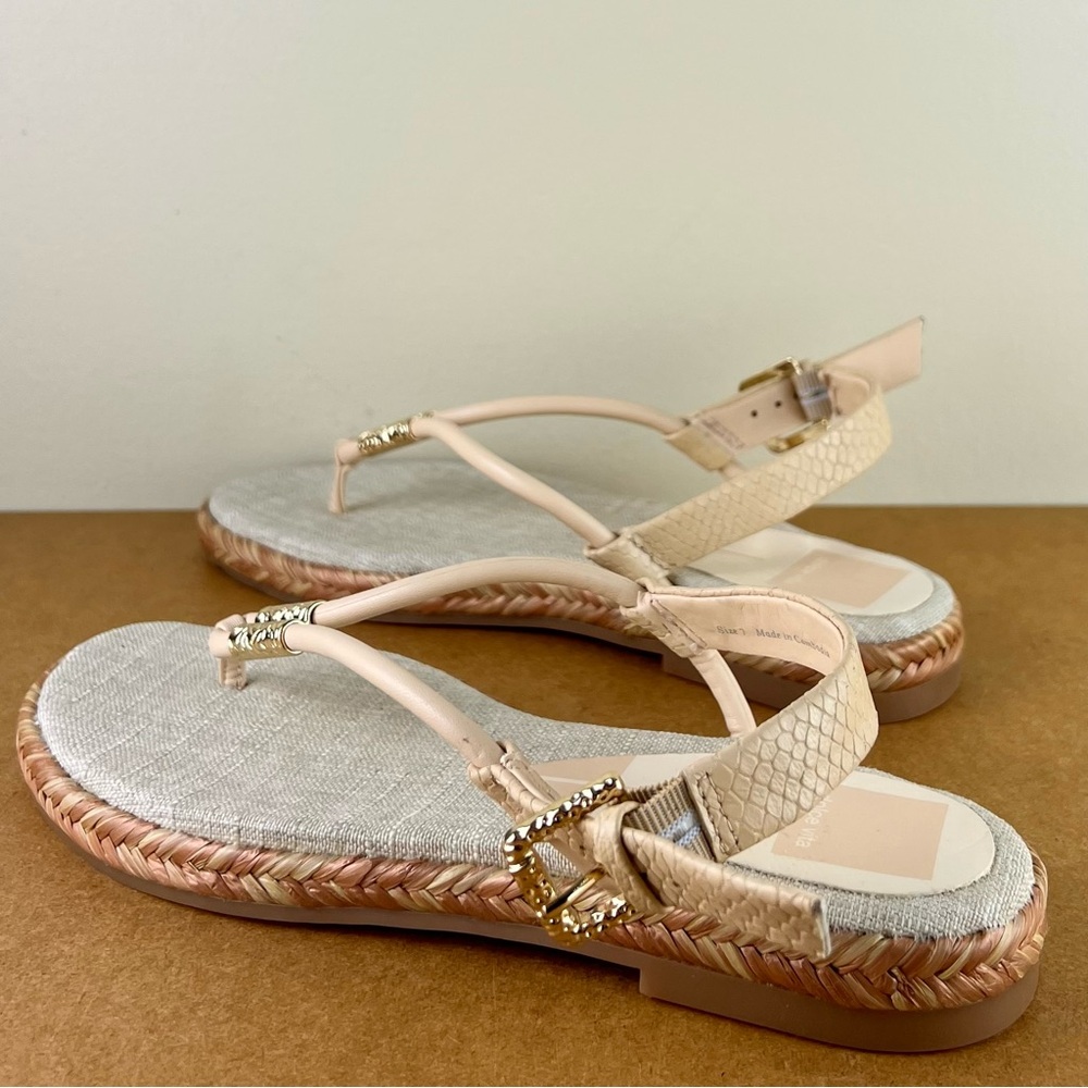 NEW DOLCE VITA BEIGE SLINGBACK SANDALS - Picture 6 of 12